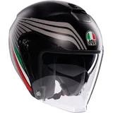 AGV Irides Bologna Jethelm - Matt Schwarz/Grau/Rot/Grün - M