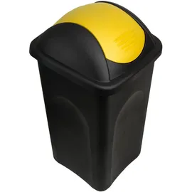 DEUBA Mülleimer 60 l Schwarz-Gelb