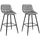 Woltu Barhocker 2er Set 2er Set  Hellgrau