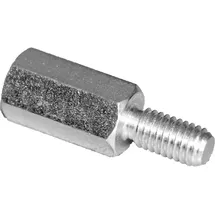 PB FASTENER S45530X25 Abstandsbolzen (L) 25 mm M3 x 7 M3 x 6 Stahl verzinkt 10 St.