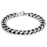 FIRETTI Panzerarmband schwarz Edelstahl 22 cm