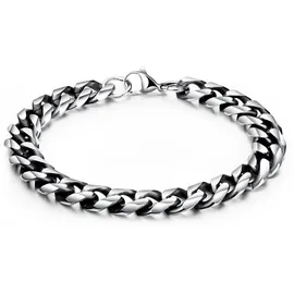 FIRETTI Panzerarmband schwarz Edelstahl 22 cm