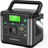 SWAREY S160 Stromzeuger Solargenerator, 300W Tragbare Powerstation , 222Wh Lithium-Ionen-NCA-Akku Batterie für Wohnmobile,Camping