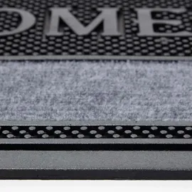 Homescapes Welcome 45 x 75 cm Silber-grau