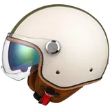 Motorradhelm Rollerhelm Retro Helm Motorrad Mit Doppelbrille Herausnehmbares Futter Chopper Helm Mit ECE Zulassung Motorradhelm Halbschale Für Erwachsener Herren Damen