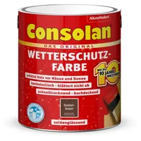 Consolan Wetterschutz-Farbe 2,5 l dunkelbraun seidenglänzend