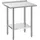 Vevor Edelstahltisch Gastro 762 x 610 x 894 mm, Verstellbarer Edelstahltisch mit Aufkantung, Arbeitstisch mit Grundboden für Restaurant Schwerlast Obere Ablage (204 kg) Untere Ablage (168 kg)