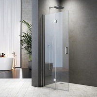 Duschwand Walk in Dusche Duschwand 75x195 cm Falttür Dusche Duschtrennwand 6mm ESG-Sicherheitsglas Nano Beschichtung