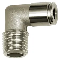 Riegler L-Steckverschraubung, R 1/4 a., für Schl.- Ø8, 15bar, ES 1.4404