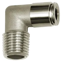 Riegler L-Steckverschraubung, R 1/4 a., für Schl.- Ø8, 15bar, ES 1.4404