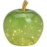 Wurm Dekoleuchte Apfel Lichterkette Glas 0,0 m Silber/Hellgrün