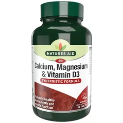 Natures Aid Calcium, Magnesium + Vitamin D3 (90 Tabletten)