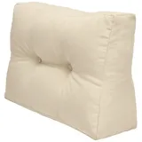 Beautissu Palettenkissen Seitenkissen ECO Elements Seite 60x40x20cm Natur
