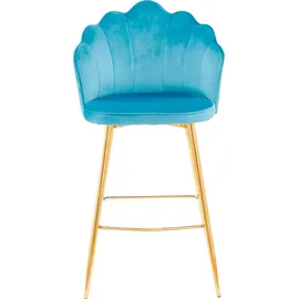 SalesFever Barhocker 2er-Set 52 x 100 cm Blau/Gold