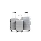 Easy Move ABS Hartschalenkoffer - Reisekoffer mit 360° Rädern, Zahlen-Schloss -, Hartschalenkoffer, Luggage, Trolley Koffer (Silver Gray, Set)