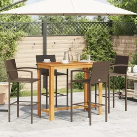 vidaXL Gartenbar-Set 5-tlg. Braun
