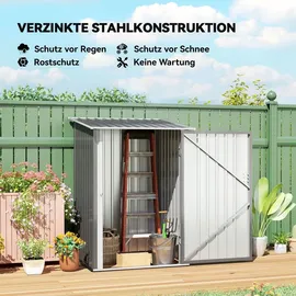 Outsunny Gerätehaus 1 x 1,03 m Grau