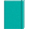 Notizbuch/Notebook/Blank Book, punktiert, textiles Gummiband, grün, Hardcover (A5), 120g/m2 Papier