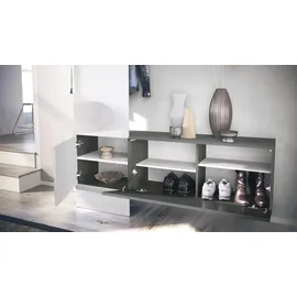 Vladon Wandgarderobe Carlton 156,5 x 193 x 35 cm Grau