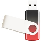 USB-Flash-Laufwerk, 64 GB, USB 2.0 Speicherstick, Großhandels-Massenware, drehbares Design, Daumenlaufwerk für Datenspeicherung, Farbverlauf, Rot–Schwarz, 1 Stück