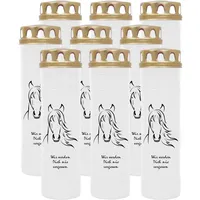 HS Candle Grabkerze GK-03999 (9-tlg), Grabkerze Brenndauer 100 Stunden mit Tier-Motiv