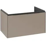 Villeroy & Boch Subway 3.0 Waschtisch-Unterschrank C573L1VM 77,2x42,9x47,8cm, mit LED/Griff Volcano black, taupe