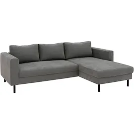 TRENDMANUFAKTUR Ecksofa Amazing II Cord 2-Sitzer Grau