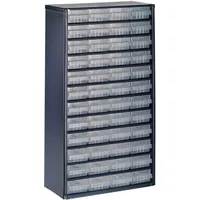 RAACO Kleinteilemagazin Metall 306 x 150 x 552 mm blau 48 Schubladen