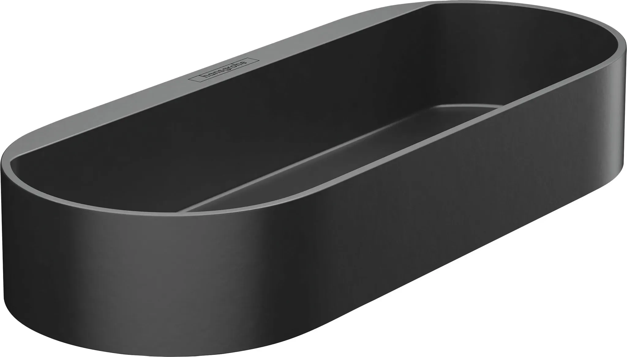 Aufbewahrungsbox HANSGROHE "WallStoris" Aufbewahrungsboxen Gr. B/H/T: 25cm x 3,9cm x 10cm, schwarz (mattschwarz) BxTxH: 25x10x3,9 cm, mattschwarz