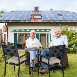 Relaxdays Gartentisch Ø 80 x 75 cm grau