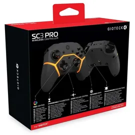 Gioteck SC3 Pro Controller Controller Schwarz Nintendo Switch