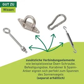 WINDHAGER Seilzugset für Sonnensegel, Zubehörset für Sonnenschutz, Komplettset, Montageset