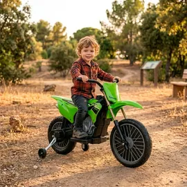 INJUSA Kawasaki KX85 Elektromotorrad grün (12V)