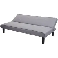 Mendler Schlafsofa Stoff 2-Sitzer Grau