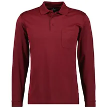 RAGMAN Langarm-Poloshirt rot M