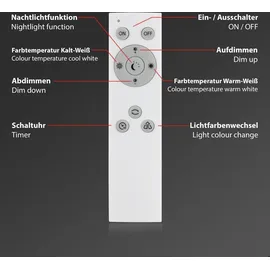 Briloner Sternenhimmel LED Deckenleuchte 56 cm weiß