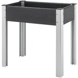[en.casa] Hochbeet Beverwijk 75 x 40 x 75 cm Dunkelgrau