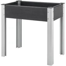 [en.casa] Hochbeet Beverwijk 75 x 40 x 75 cm Dunkelgrau