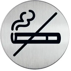 Piktogramm, Rauchverbot, Edelstahl, Ø 83 mm