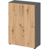 bümö Aktenschrank 80 x 35 x 114,4 cm grau