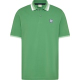 BUGATTI Poloshirt, mit modernem Farbverlauf am Kragen, grün