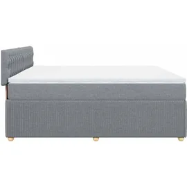vidaXL Boxspringbett 180 x 200 cm Hellgrau