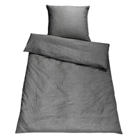 Setex Chambray graphitgrau 135 x 200 cm + 80