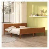 vidaXL Massivholzbett 200 x 200 cm Honigbraun