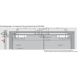 Türschließer TS 93 B GSR-EMR2-V, EN 2-5, 2-flg. Gleitschiene, silber