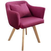 Menzzo skandinavischen Dantes Stuhl/Sessel Stoff violett 58 x 58 x 70 cm