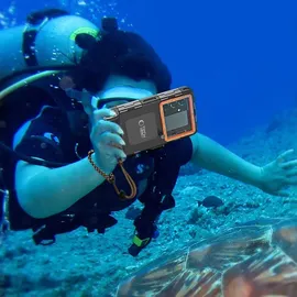 TECH-PROTECT Universal Wasserdichtes Tauchgehäuse schwarz-orange