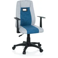 HJH Office KIDDY EXTRA Stoff Grau-Blau Drehstuhl Ergonomisch mit