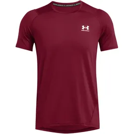 Under Armour HeatGear Armour Fitted kurzarm Trainingsshirt Herren 625 cardinal/white XXL