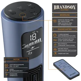 Brandson 96 cm Turmventilator Blau